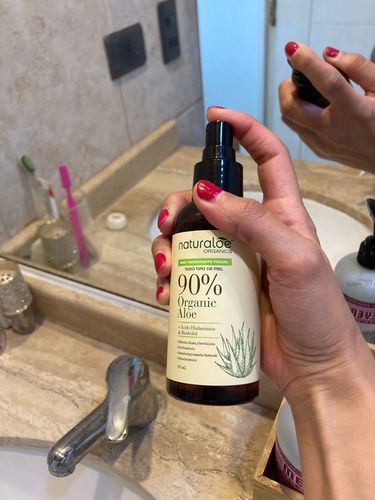 Customer photo review of Mist Calmante & Hidratante Facial 140ml