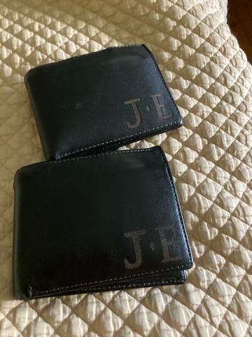 Customer photo review of Engraved Smooth Genuine Leather Wallet