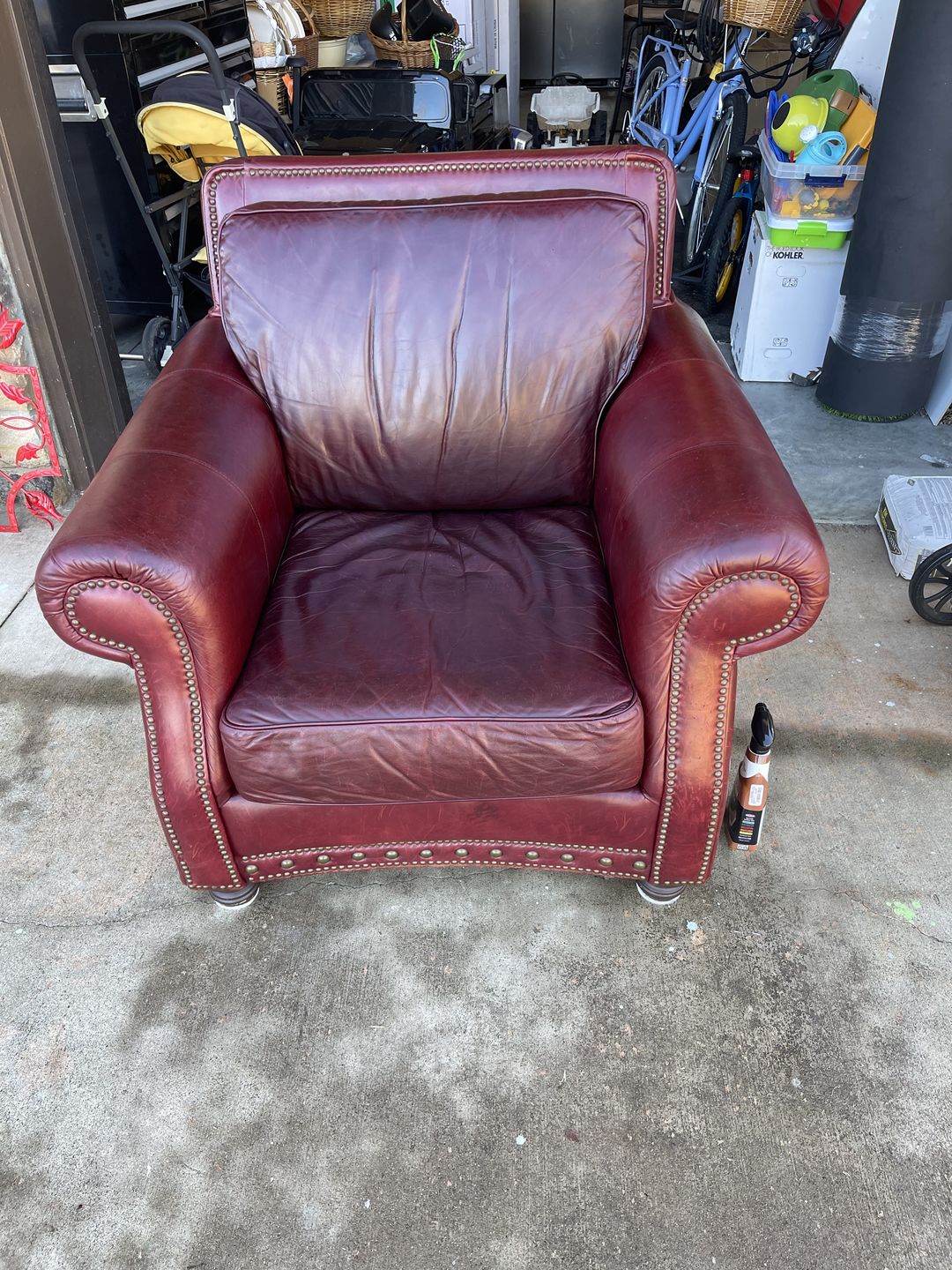 Customer photo review of Clyde’s Leather Recoloring Balm