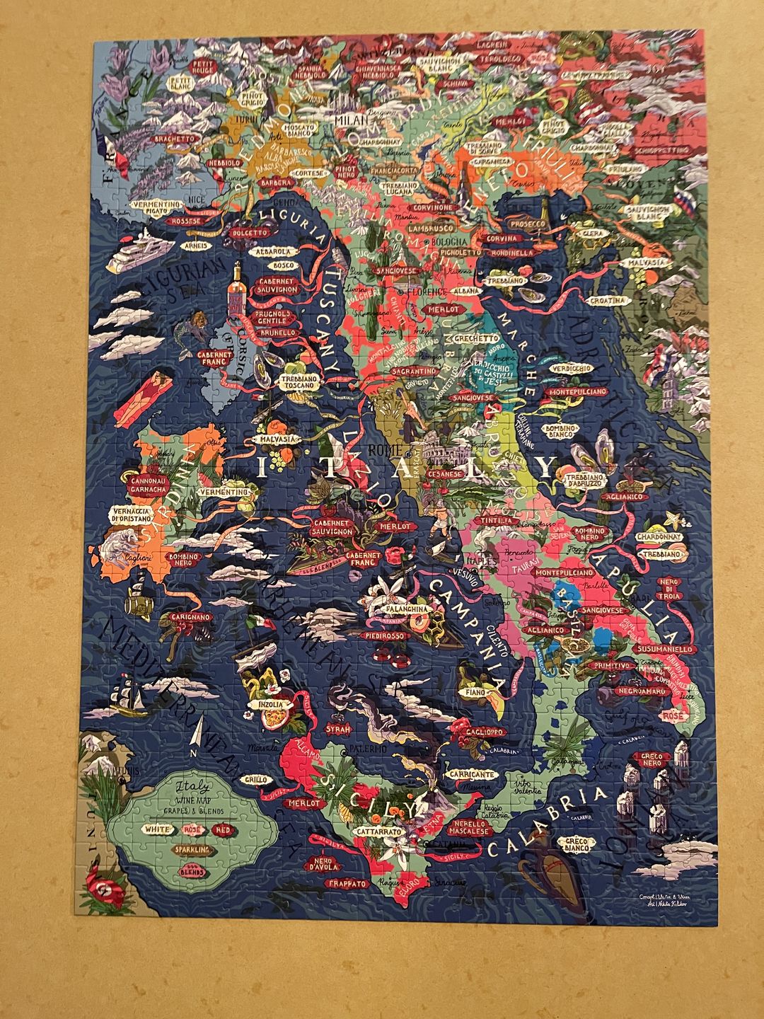 Customer photo review of Wine Puzzle - Italy