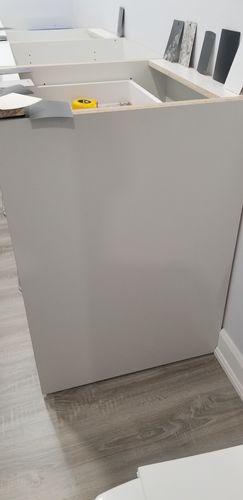 Customer photo review of Base Cabinets Finished Side Panel - 24 3/4" Width x 35" High