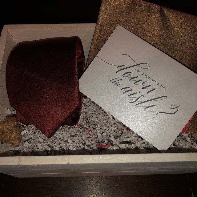 Customer photo review of Terracotta Satin Necktie