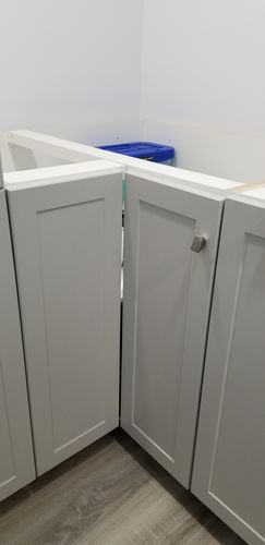 Customer photo review of 36x36" L Shape Base Corner Cabinet