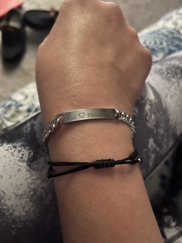 Customer photo review of Engraved Bracelet Set - W/ Eternal Rose Box