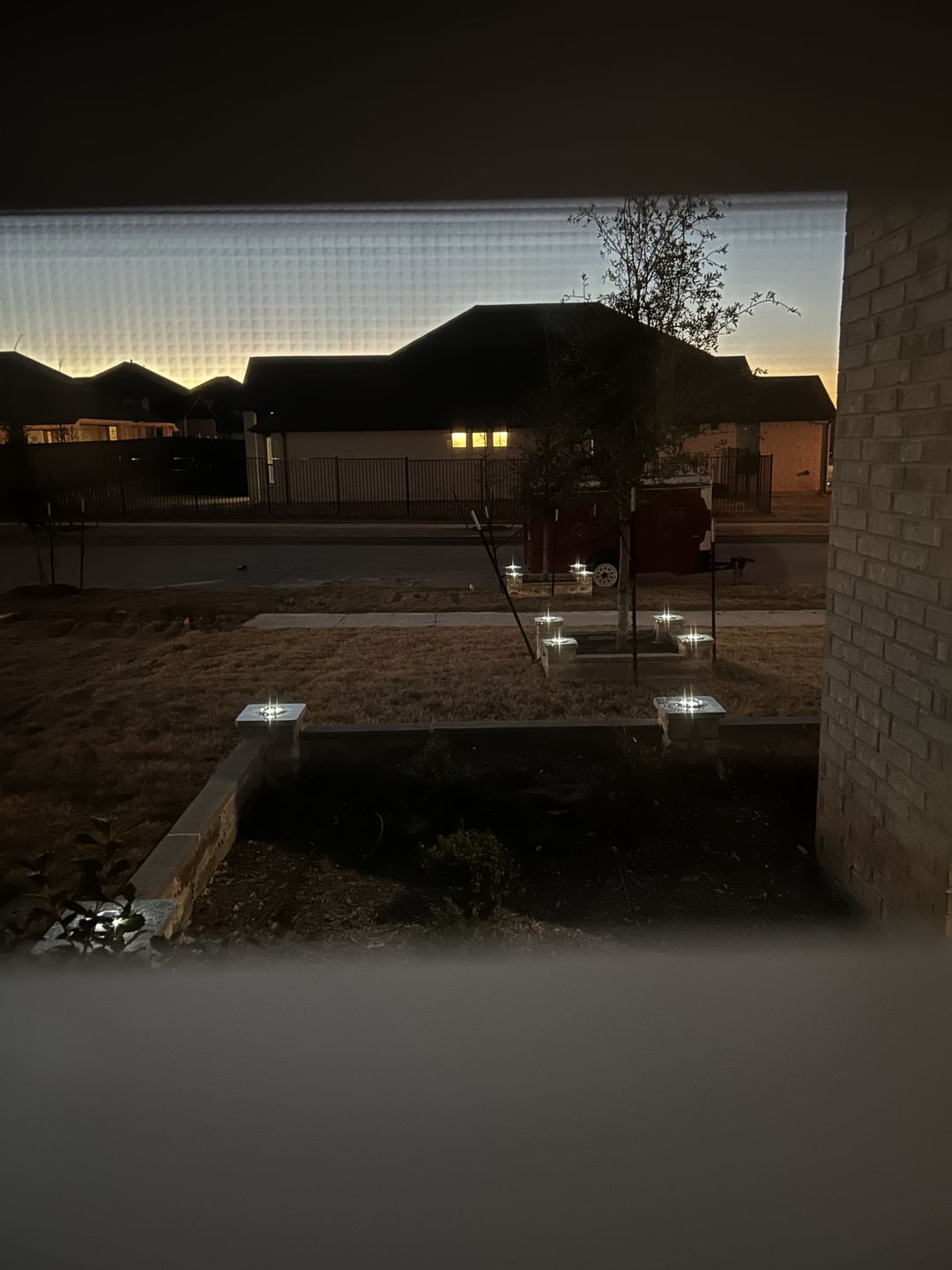 Customer photo review of TSUN Grey Shell Blue Solar Deck Lights