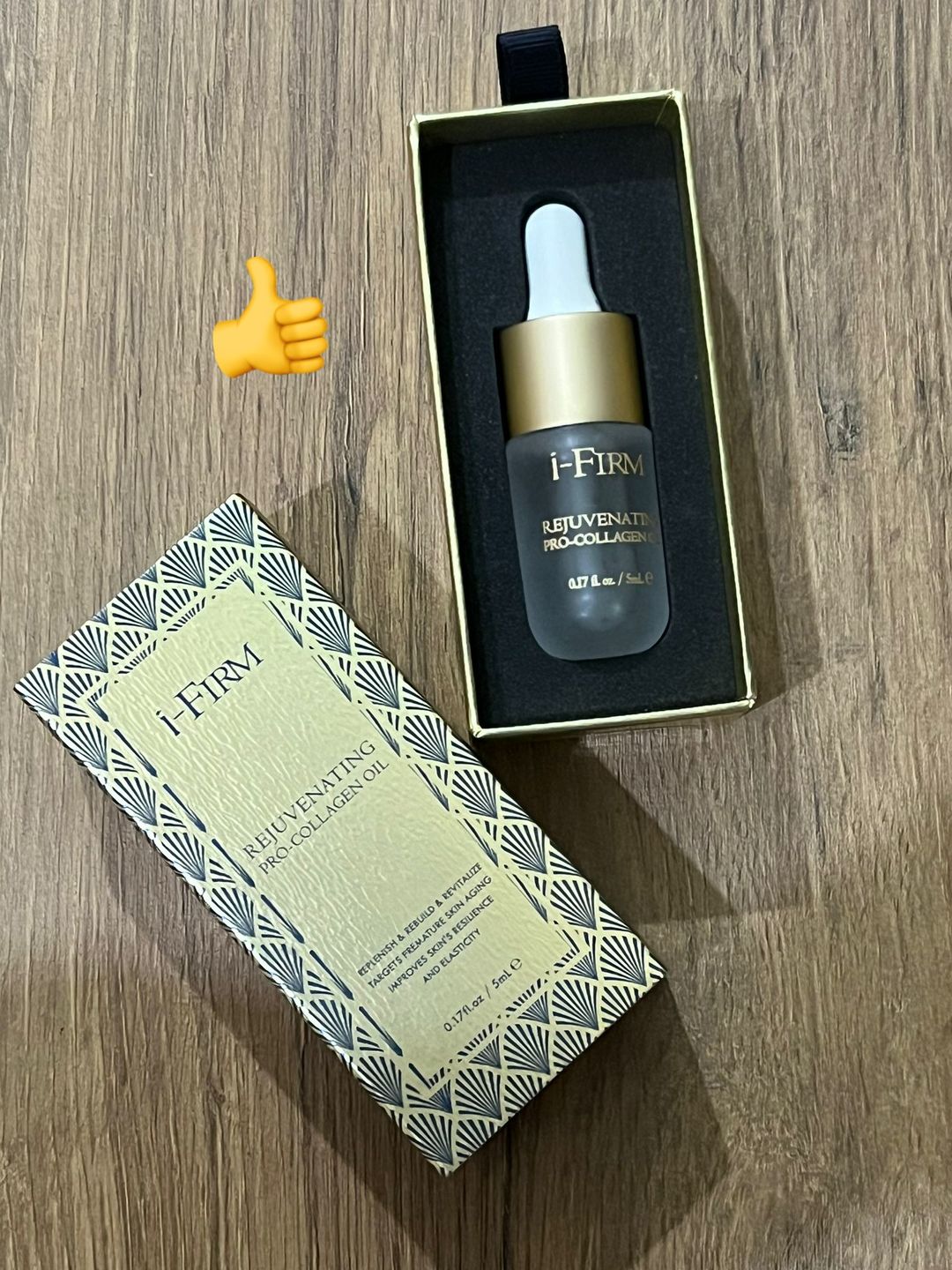 Customer photo review of i-FIRM Rejuvenating Pro-Collagen Oil 5mL