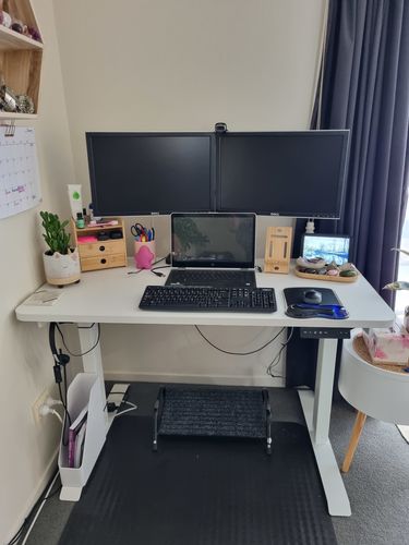 Customer photo review of Evo Electric Standing Height Adjustable  Desk(Free Shipping Nationwide)