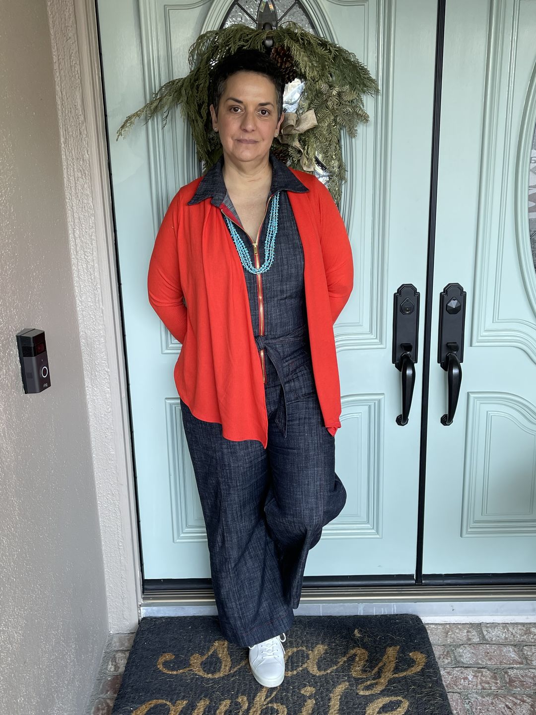 Customer photo review of TABITHA jumpsuit Denim