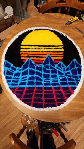 Customer photo review of Cut Pile Tufting Machine - The Spider