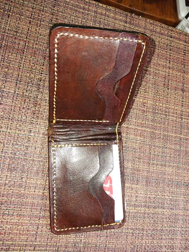 Customer photo review of No.52 | Leather Vertical Wallet (Digital Pattern)