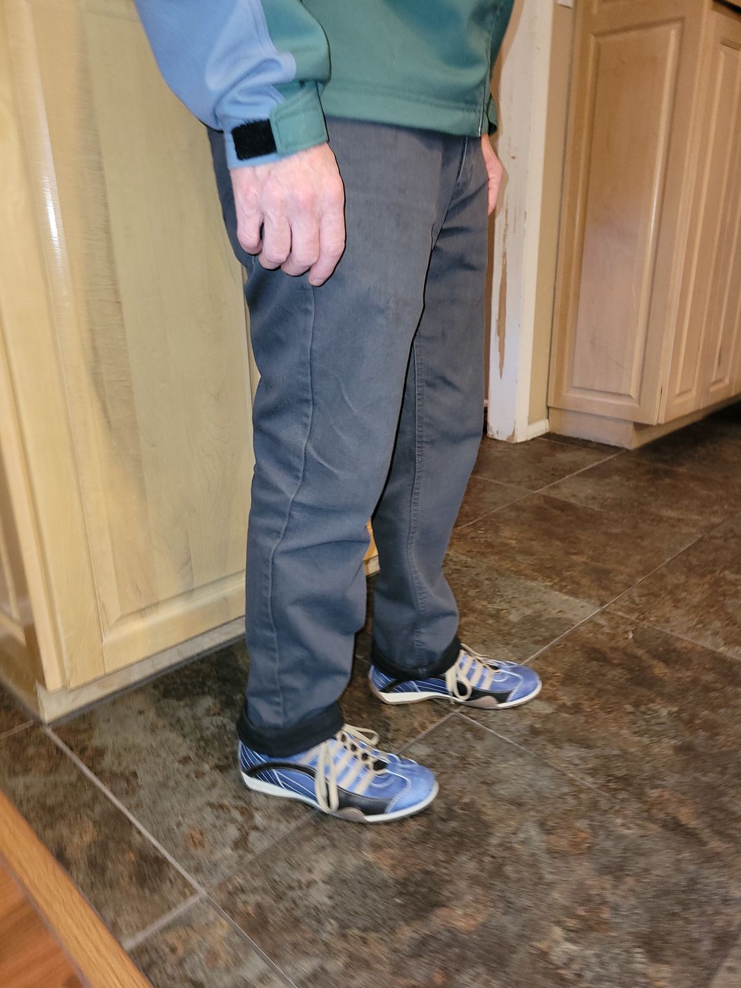 Customer photo review of Men's GrandPrix Sneaker in Laguna Seca (Ocean Blue and Sand)