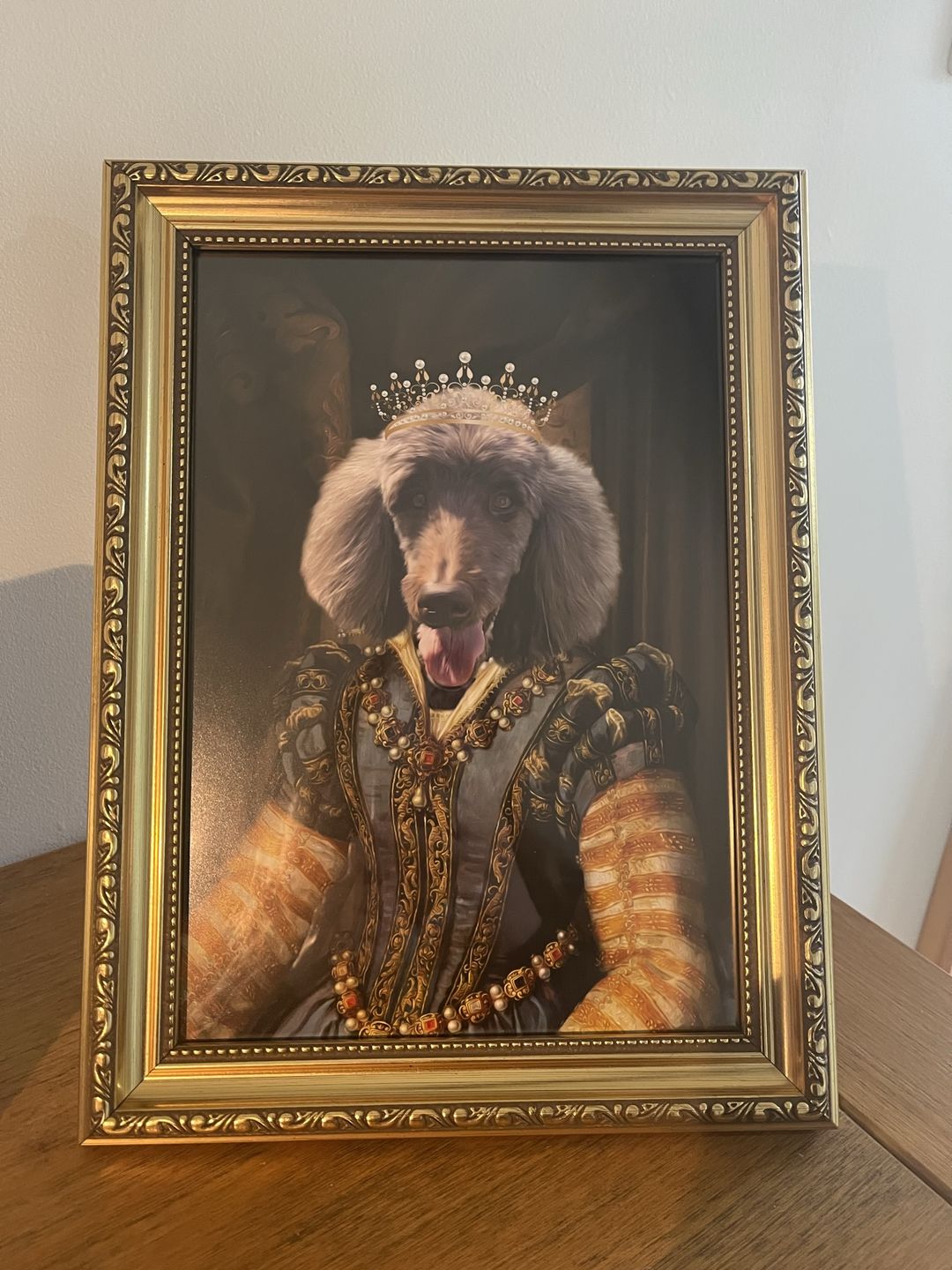 Customer photo review of The Pearl Princess: Custom Pet Portrait