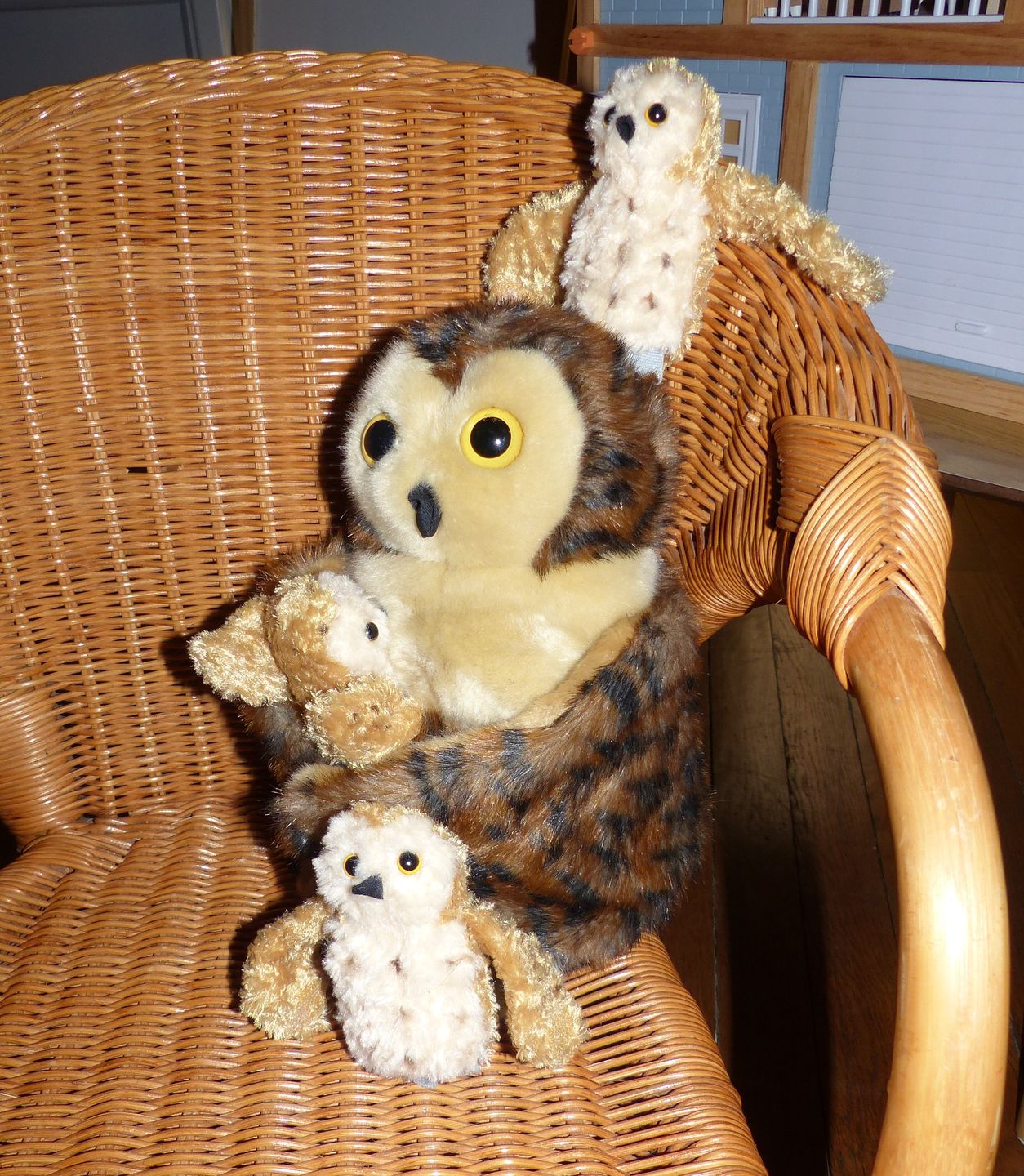 Customer photo review of Tawny Owl avec 3 bébés Marionnette