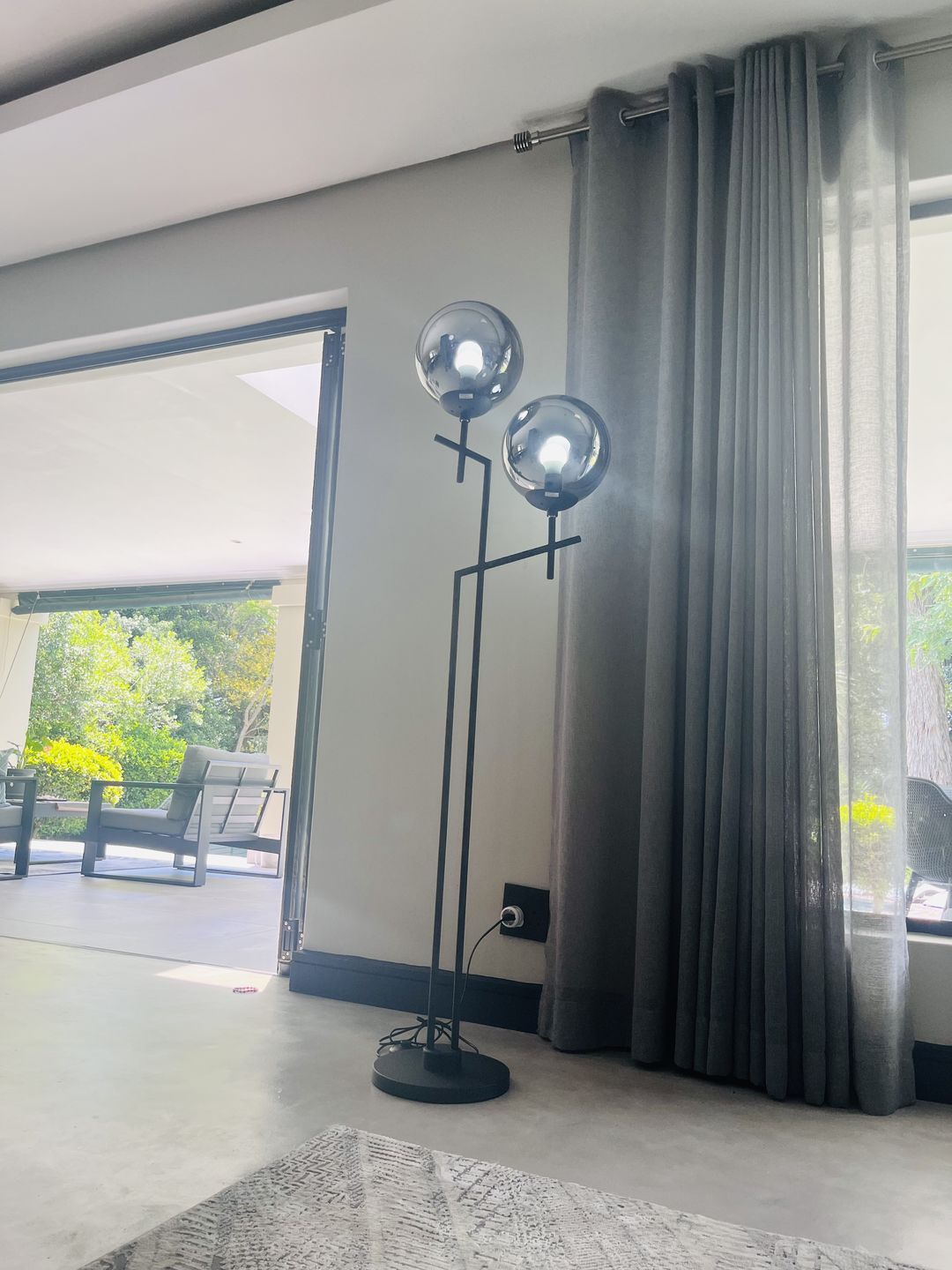 Customer photo review of Deco Duo Floor Lamp Glass and Metal