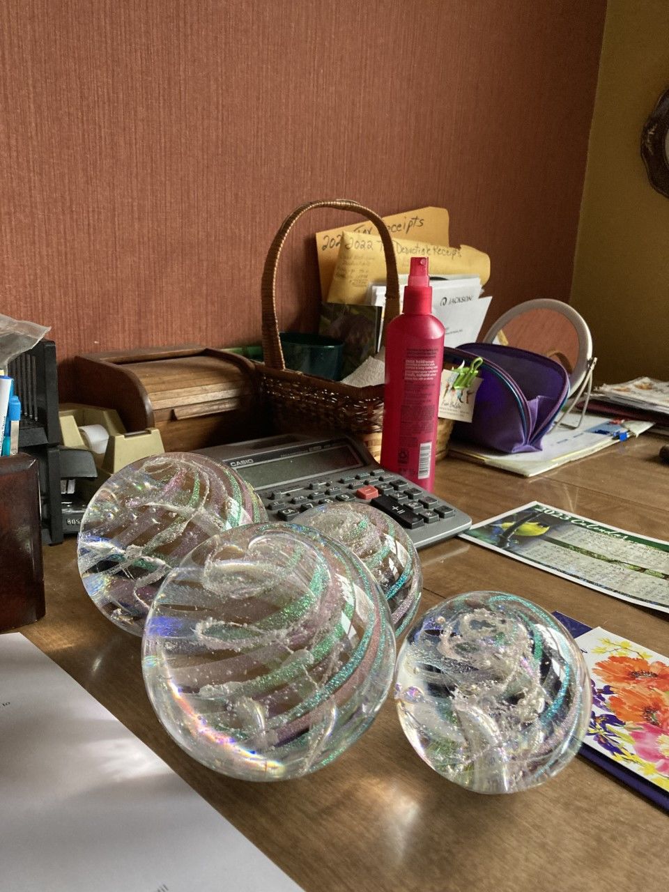 Customer photo review of Dichroic Rainbow Orb with Cremains