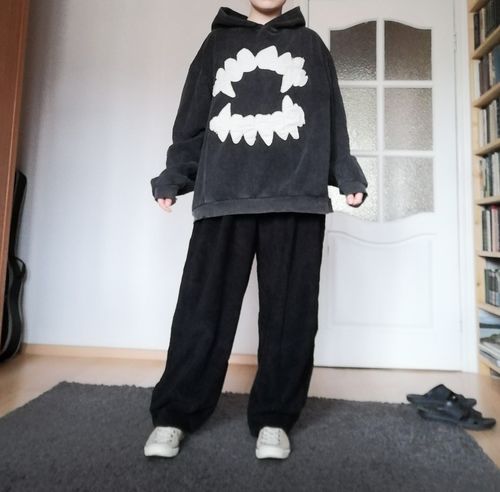 Customer photo review of Vintage Washed Fangs Hoodie