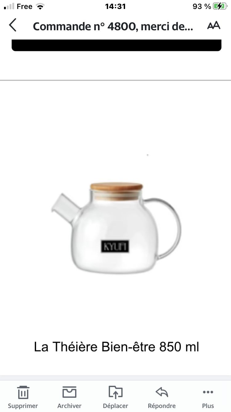 Customer photo review of La Théière Bien-être 850 ml