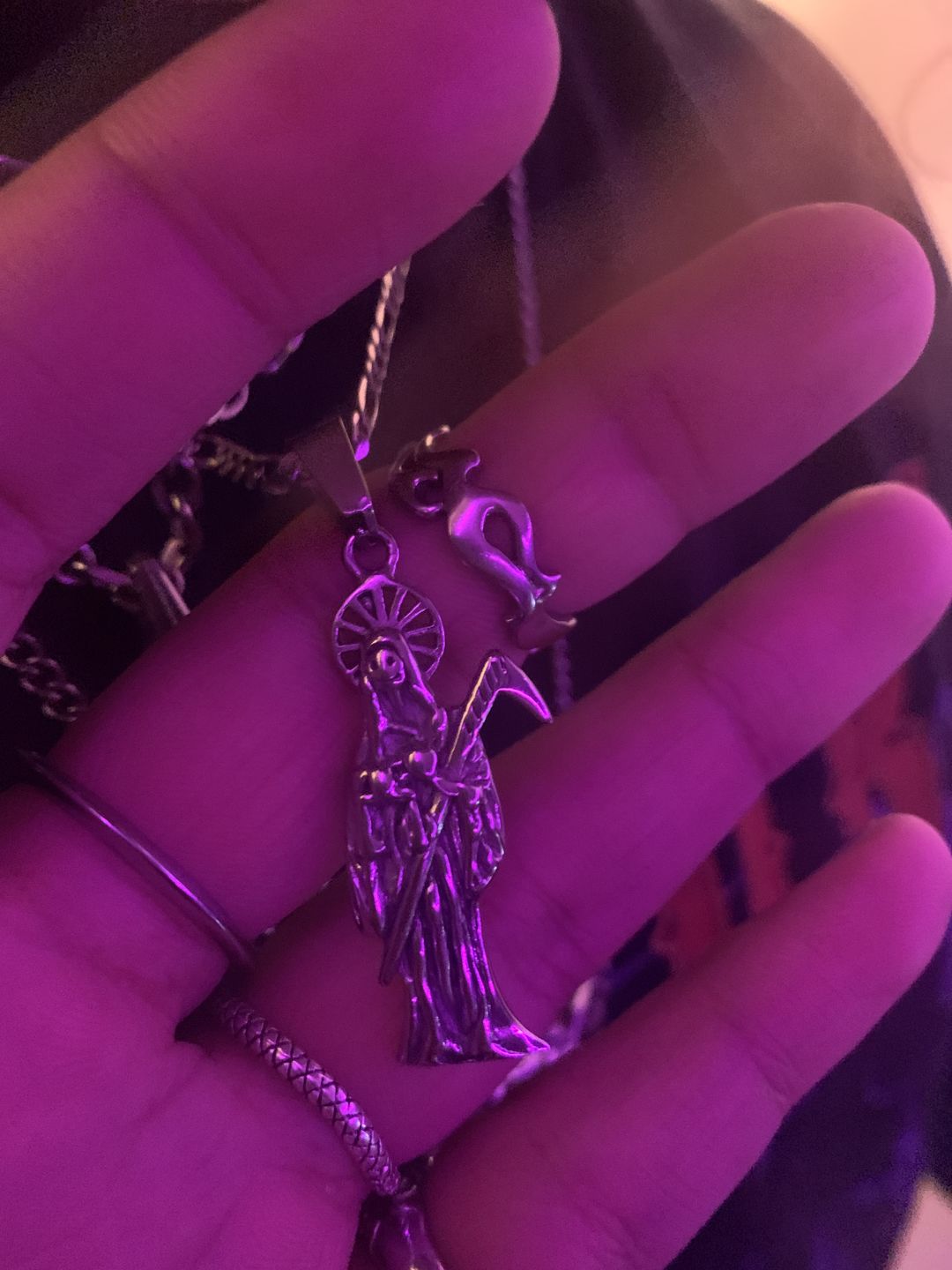 Customer photo review of SANTA MUERTE PENDANT