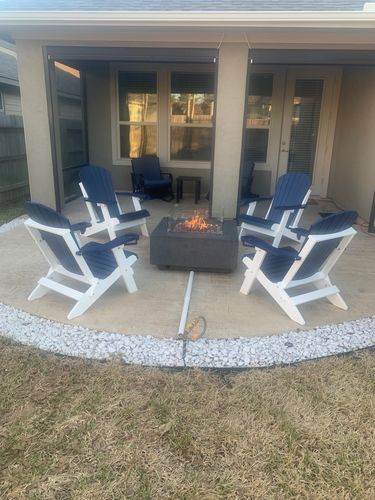Customer photo review of Set of 4 - DuraWeather Poly® King Size Folding Adirondack Chairs With Built In Cup Holders