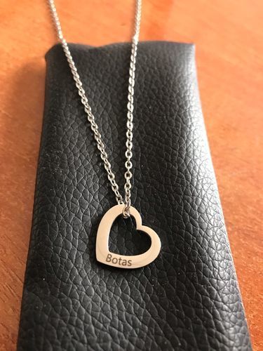 Customer photo review of Heart charm with rose box.