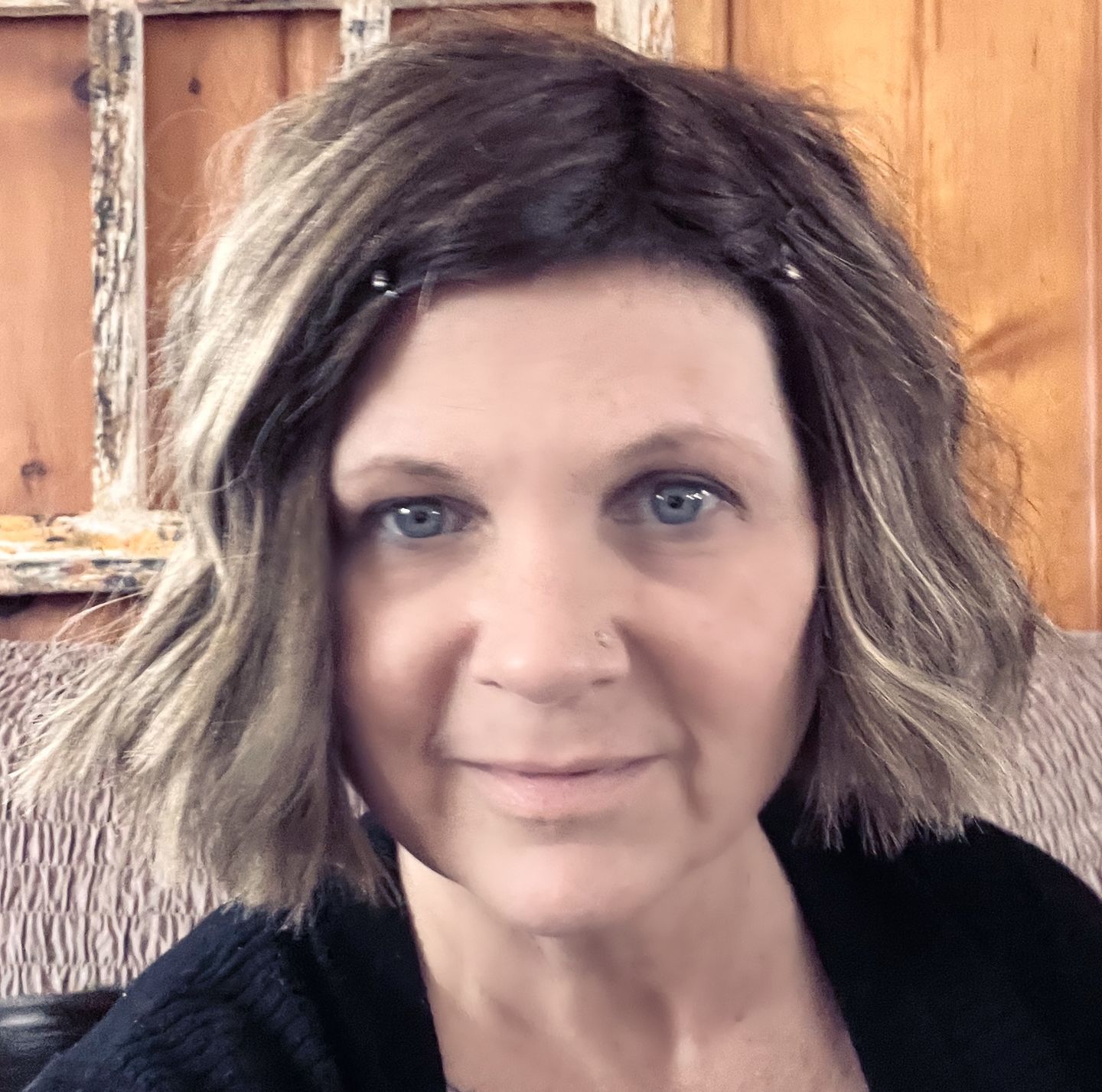 Customer photo review of Brown Hair with Blonde Highlights Women Hair Toppers for Volume #4/27/4