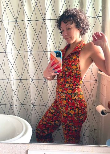 Customer photo review of Cecilia Jumpsuit in Marigold
