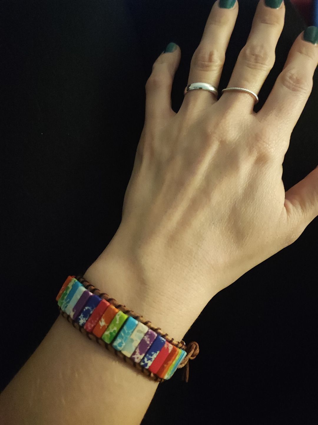 Customer photo review of JASPIS Buntes CHAKRA Armband