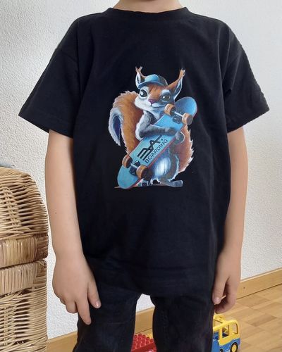 Customer photo review of Mr. Squirl T-Shirt
