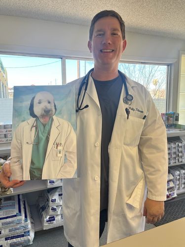 Customer photo review of 'The Rainbow Bridge' Personalized Pet Canvas