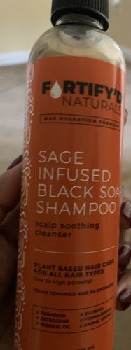 Customer photo review of Sage Infused Black Soap Shampoo
