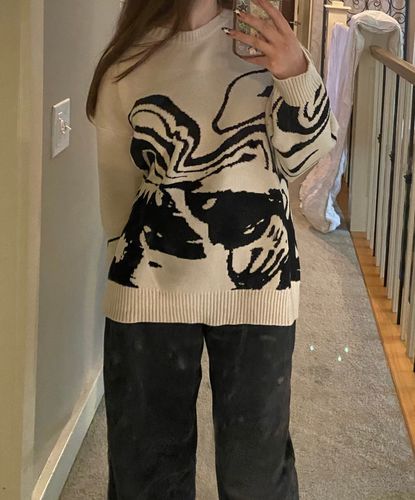 Customer photo review of Skeletons Knit Sweater