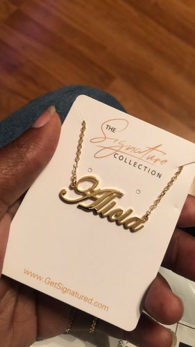 Customer photo review of Personalized Name Necklace