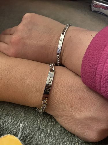 Customer photo review of Engraved Bracelet Set - W/ Eternal Rose Box