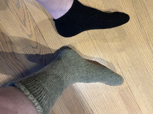 Customer photo review of J.B. Field's Icelandic Wool Slipper Socks