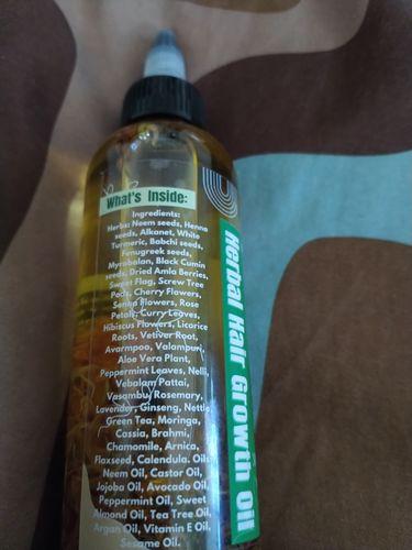 Customer photo review of Herbal Hair/Beard Growth Oil