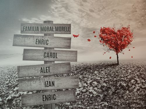 Customer photo review of Lienzo Árbol Corazón con Nombres Personalizados