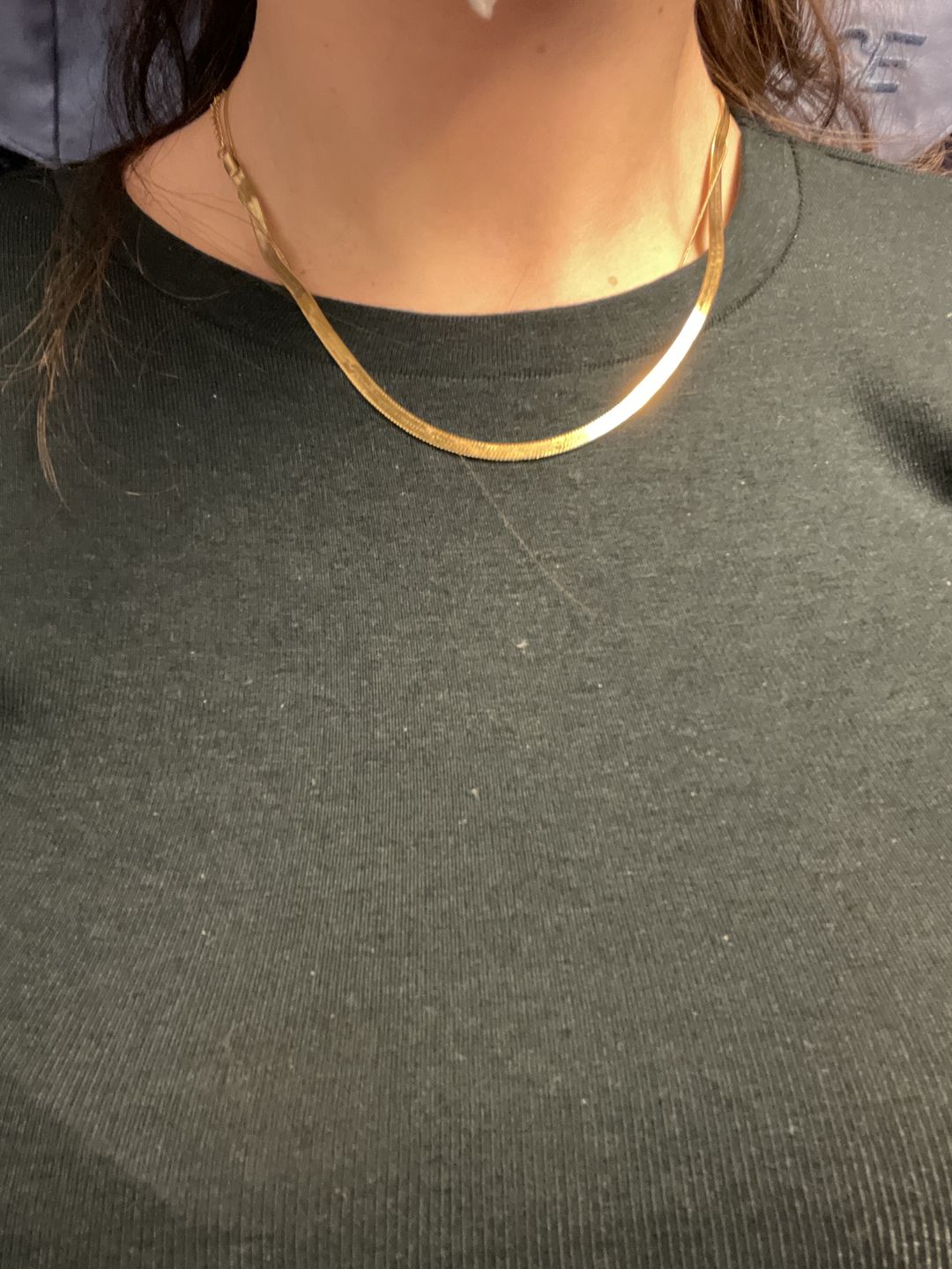 Customer photo review of Snake Skin Kette | 18K vergoldet