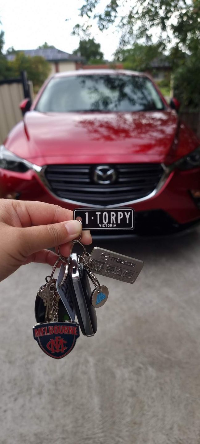 Customer photo review of VIC Classic Licence Plate Custom Keychain