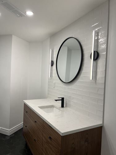 Customer photo review of Asher 60" American Black Walnut Bathroom Vanity