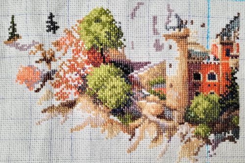 Customer photo review of Kreuzstich - Schloß Neuschwanstein| 25x35 cm