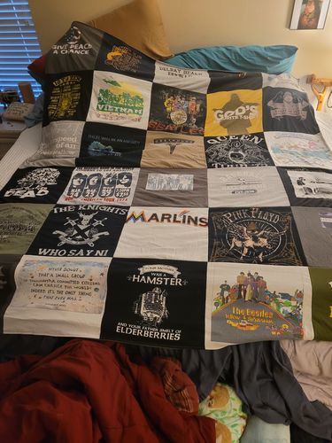 T-shirt quilt featuring marlins by Julie from FL
