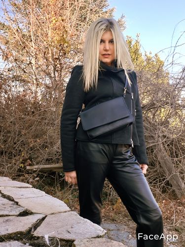Customer photo review of SHEARLING SALLY ZIP MONTONE MISTO FUSION