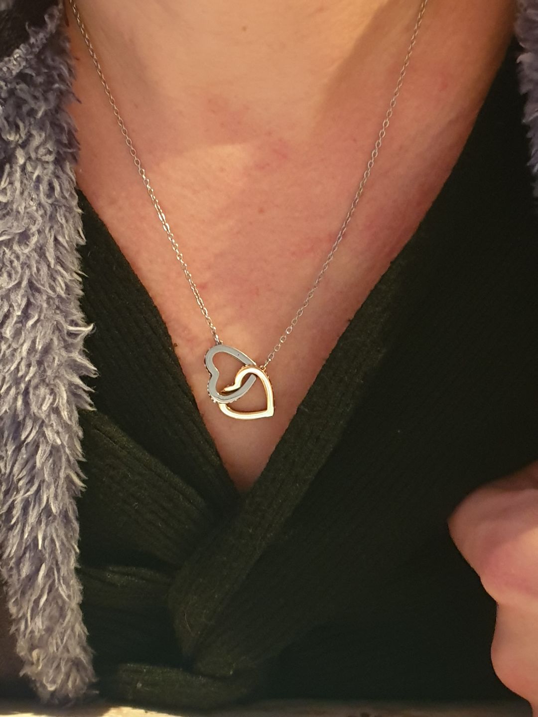 Customer photo review of ETERNITY • Collier Déclaration d'amour Double Cœur