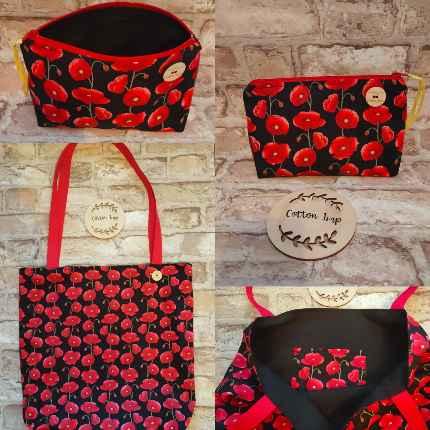 Customer photo review of Poppies Rose & Hubble Cotton Poplin Fabric