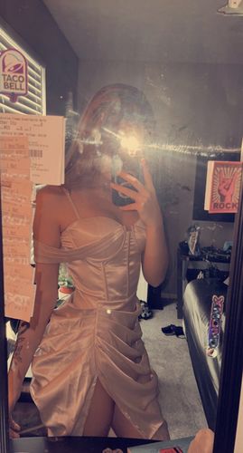Customer photo review of Adelisa Midi Dress (CHAMPAGNE)