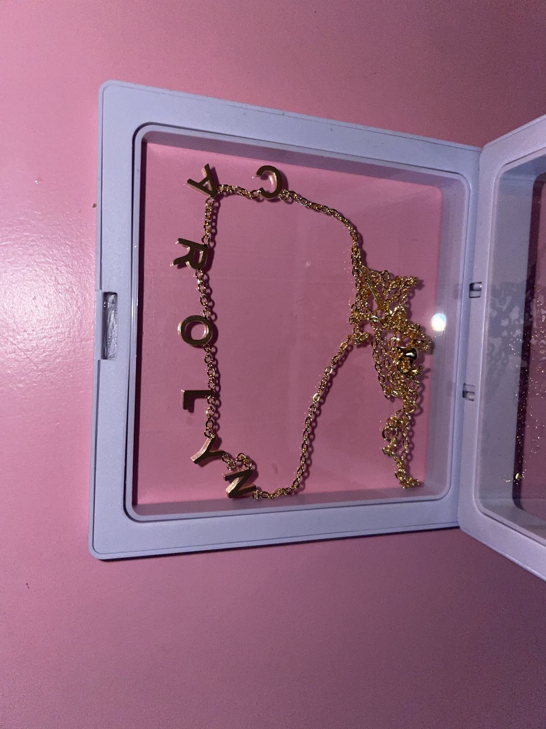 Customer photo review of Custom Letter Necklace
