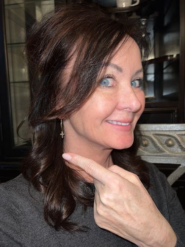 Customer photo review of cross hoops