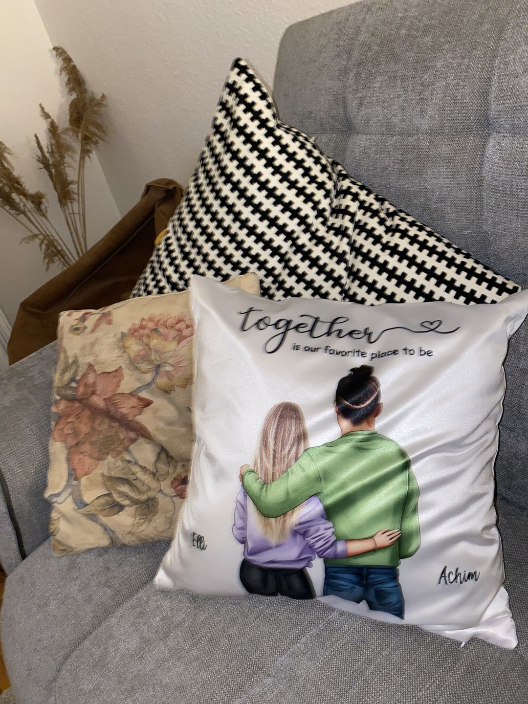 Customer photo review of Pärchen - Personalisiertes Kissen