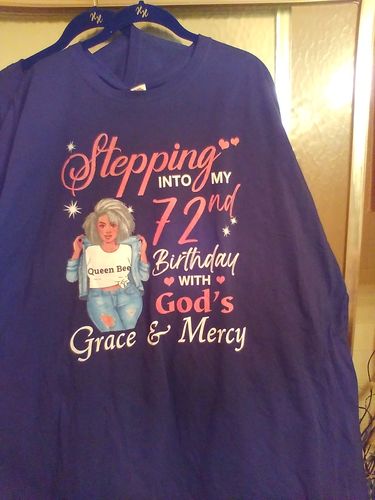 Customer photo review of 72nd Birthday With God's Grace & Mercy