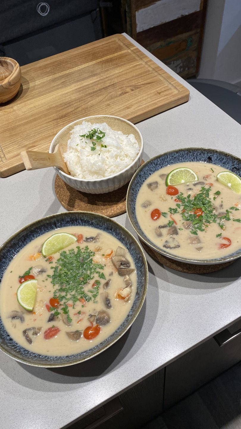 Customer photo review of Tom Kha Kochbox (für 3-4 Portionen) in der Schilfgrastasche